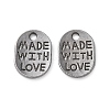 Tibetan Style Alloy Oval Charms LS-TIBEP-Q035-08B-NR-2