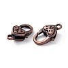 Tibetan Style Alloy Lobster Claw Clasps LS-TIBE-T002-27R-NR-3