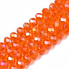 Electroplate Glass Beads Strands EGLA-A034-T10mm-B22-4