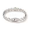 Adjustable 304 Stainless Steel Rhinestone Bangles BJEW-F474-03P-3