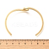 Ion Plating(IP) 304 Stainless Steel Cuff Bangles BJEW-G611-01G-5