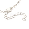 Rack Plating Alloy Heart Pendant Necklaces Sets NJEW-B081-08C-10