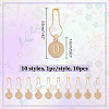 10Pcs 10 Style Number Alloy Enamel Pendant Stitch Markers HJEW-NB00032-2