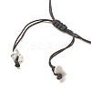 Synthetic Howlite Chips Braided Bead Bracelet BJEW-JB08019-13-5