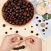 350Pcs 9 Styles Wood Large Hole European Beads WOOD-OC0003-79-3