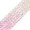 Gradient Color Baking Paint Glass Bead Strands DGLA-A039-T2mm-A01-4