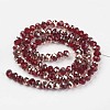 Electroplate Transparent Glass Beads Strands EGLA-A034-T2mm-N05-2
