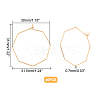 40Pcs Ion Plating(IP) 316 Stainless Steel Hoop Earrings Findings STAS-DC0003-91-3