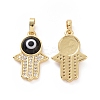 Brass Micro Pave Cubic Zirconia Pendants ZIRC-F136-02G-03-1