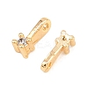 Brass Micro Pave Cubic Zirconia Charms KK-H538-19A-G-2
