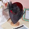 Velet Pillbox Stewardess Fascinator Hat Base for Millinery AJEW-WH0248-757A-4