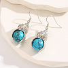 Vintage 201 Stainless Steel Round Dangle Earrings UP2440-1