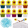 Sunflower Silicone Knitting Needle Point Protectors DIY-SC0024-02-1