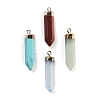 Natural & Synthetic Mixed Gemstone Pointed Pendants FIND-A043-04G-1