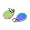 Ion Plating(IP) 304 Stainless Steel Stamping Blank Tag Charms STAS-I311-25RC-3
