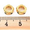 Brass Cubic Zirconia European Beads KK-S377-04G-2