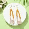 Two Tone Resin & Wood Dangle Earrings EJEW-JE05508-01-3