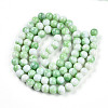 Ombre Effect Dyed Crackle Glass Round Beads Strands GLAA-T031-10mm-01L-3