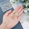 6 Sets 2 Color Brass Micro Pave Cubic Zirconia Fold Over Clasps KK-FH0002-32-3