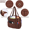 Corduroy Zipper Shoulder Bags for Women AJEW-WH20006-127-5