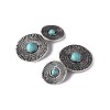 Synthetic Turquoise Pendants PALLOY-N157-035-3
