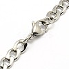304 Stainless Steel Curb Chain/Twisted Chain Bracelet Making STAS-A028-B122P-2