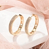 Rack Plating Brass Clear Cubic Zirconia Hoop Earrings EJEW-M090-01G-06-1