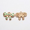 Light Gold Plated Alloy Enamel Bowknot Charms LS-ENAM-J546-05KCG-1
