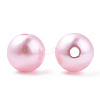 Spray Painted ABS Plastic Imitation Pearl Beads OACR-T015-05C-17-1