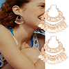 2 Pairs Alloy Filligree Teardrop Chandelier Earrings for Women EJEW-LP0001-60-1