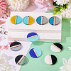 10Pcs 5 Colors Transparent & Opaque Resin & Wood Pendants RESI-TA0004-67-6