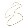 304 Stainless Steel Twisted Chain Paperclip Chain Necklaces NJEW-JN05781-02-5