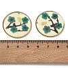 Plating Brass & Transparent Epoxy Resin & Dried Flower Pendants RE-CBAA153-06C-3