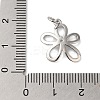 Rack Plating Brass & Clear Cubic Zirconia  Pendants KK-S372-18P-3