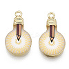 Printed Alloy Enamel Pendants ENAM-N056-178-08-2