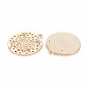 Brass Micro Pave Clear Cubic Zirconia Pendants KK-S364-168-2