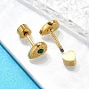 Ion Plating(IP) 304 Stainless Steel Teardrop Stud Earrings EJEW-A118-19G-02-3