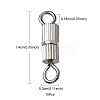 20 Sets Brass Screw Clasps IFIN-YW0001-57P-4