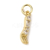 Brass Micro Pave Clear Cubic Zirconia Pendants KK-R162-016A-G-1