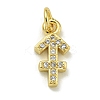 Rack Plating Brass Micro Pave Cubic Zirconia Pendants KK-K386-02H-G-1