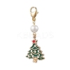 10Pcs Christmas Tree Alloy Enamel Pendant Decorations HJEW-JM03817-4