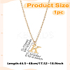 304 Stainless Steel Letter Pendant Necklaces NJEW-LP0001-53K-G-2