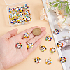 26Pcs 26 Styles Acrylic & Glass Seed Beaded Pendants PALLOY-GO00034-3