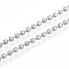 2MM Brass Textured Ball Chain Necklace Making KK-N258-21P-5