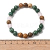 Natural Lapis Lazuli & Sodalite & Amethyst & Glass Beads Stretch Bracelets for Women Men BJEW-P398-01F-5