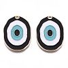 Alloy Enamel Pendants ENAM-N054-59A-RS-2