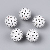 Handmade Polymer Clay Rhinestone with Resin Daisy Flower CLAY-T022-02B-1