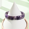 Natural Amethyst Beaded Stretch Bracelets for Unisex G-K303-02D-2