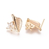 Brass Stud Earring Findings X-KK-T029-113G-1
