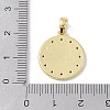 Brass Micro Pave Clear Cubic Zirconia Pendants KK-P273-15A-G-3